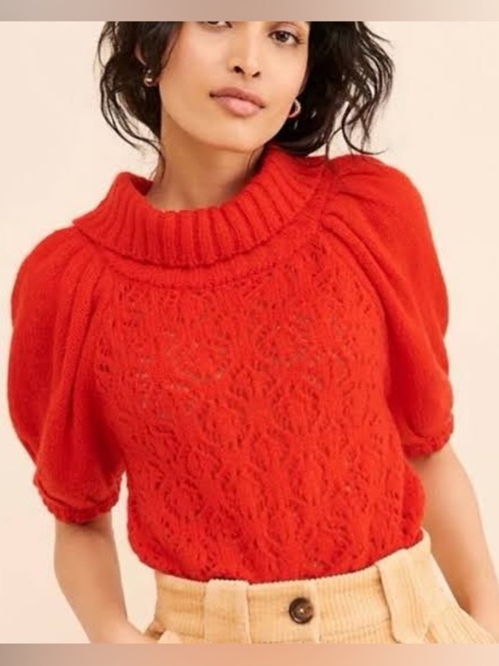 FL&L: ‘Francois’ Puff Sleeve Pointelle Sweater